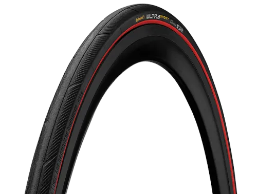Покрышка 28 700x25C (25-622) Continental Ultra Sport III (Performance) black/red foldable TPI 3/180 (275g)