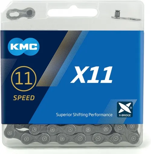 Цепь KMC X11 Grey 11-speed 118 links + замок