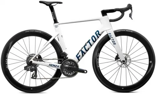 Велосипед 28 Factor Road Monza Sram Force w/ Power Meter 170/Bar 38x80/Bi 45CD (2025) pearl white