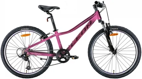 Велосипед 24 Leon JUNIOR AM Vbr (2022) рожевий з чорним (м)