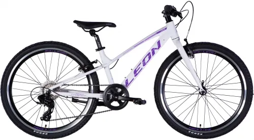 Велосипед 24 Leon Junior Vbr CS (2025) білий з бузковим