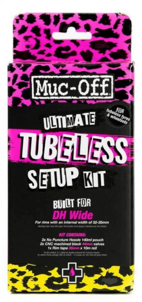 Набор (комплект) для безкамерки Muc-Off Ultimate Tubeless Setup Kit (лента 35mm, ниппели 44mm) DH/PLUS
