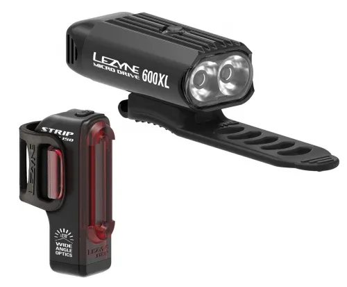 Комплект світла Lezyne Micro Drive 600XL / Strip чорний