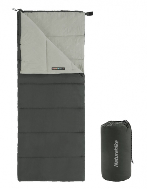 Спальный мешок Naturehike F150 NH22MSD05 (13°C) 190 см (правый), graphite