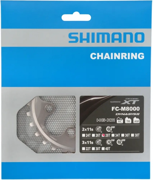 Звезда шатунов Shimano FC-M8000 DEORE XT 28Т -BD для 38-28T