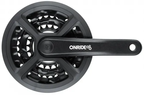 Шатуны Onride Trio 810P, 22/32/42T, под квадрат, L175мм, black