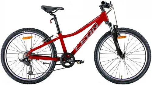 Велосипед 24 Leon JUNIOR AM Vbr (2022) червоний з сірим