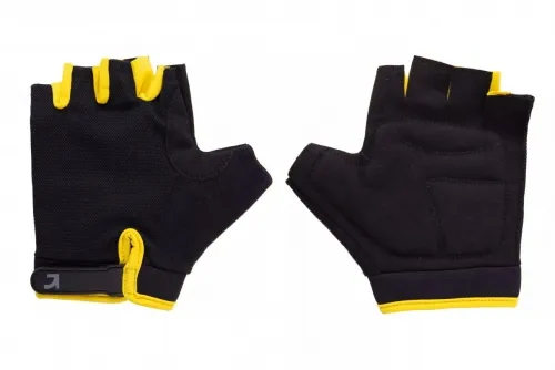Перчатки Green Cycle SIMPLA 2 без пальцев черно-желтые