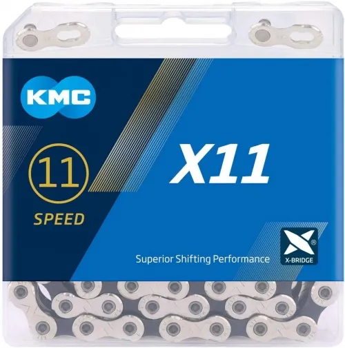 Ланцюг KMC X11 11-speed 118 links silver/black + замок