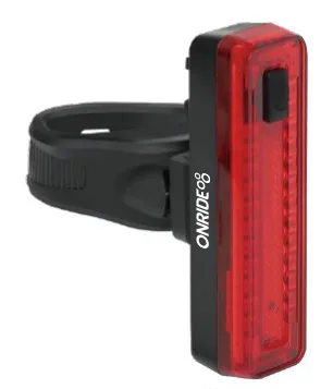 Мигалка задня ONRIDE Wise XL, 30 lm, 600 mAh, Type-C, з датчиком освітленості