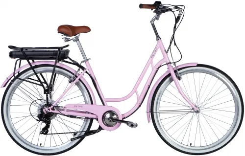 Велосипед 28 Dorozhnik RETRO DD FR 36B 12.5А*г 250Вт (2025) світло-рожевий