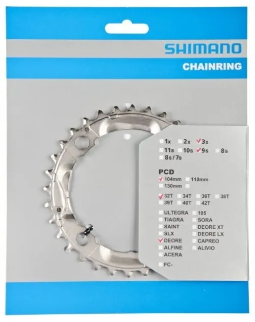 Звезда шатунов Shimano FC-M532 DEORE 32зуб. 9-скор. Серебрист