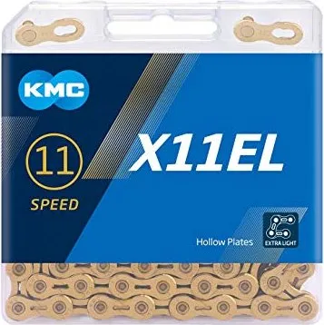 Цепь KMC X11EL Ti-N Gold 11-speed 118 links + замок