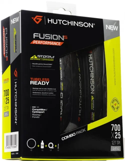 Набір покришок 700 x 25 (25-622) Hutchinson Kit Fusion 5, TLReady + ACC