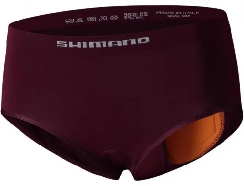 Велотрусы-базовый слой женские Shimano VERTEX LINER, бордовые
