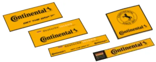 Наклейки Continental, yellow