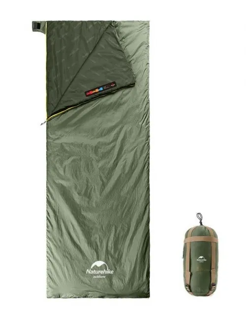 Спальный мешок Naturehike Summer LW180 NH21MSD09 (15°C) 190 см M (левый), green