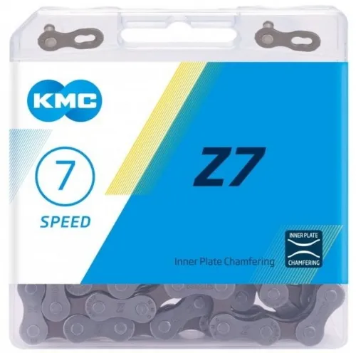 Цепь KMC Z7 6/7-speed 114 links grey/brown + замок