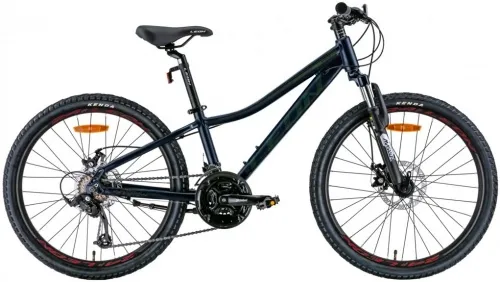 Велосипед 24 Leon JUNIOR AM DD (2022) чорний з хакі (м)