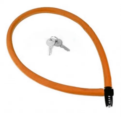Замок KRYPTONITE KEEPER 665 трос 6x65mm з ключем orange
