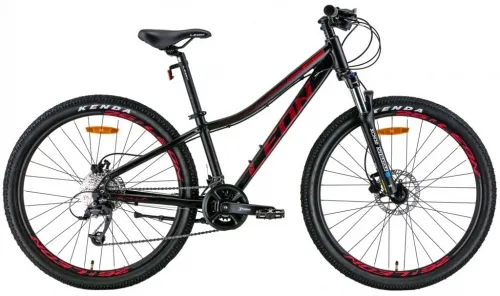 Велосипед 26 Leon SUPER JUNIOR ADVENT AM HDD (2022) черный с красным (м)