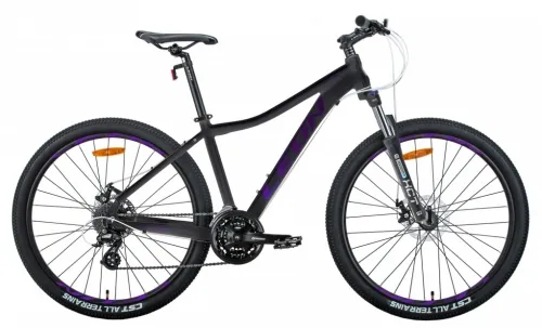 Велосипед 27.5 Leon XC-LADY AM (2021) антрацитовый с фиолетовым (м)