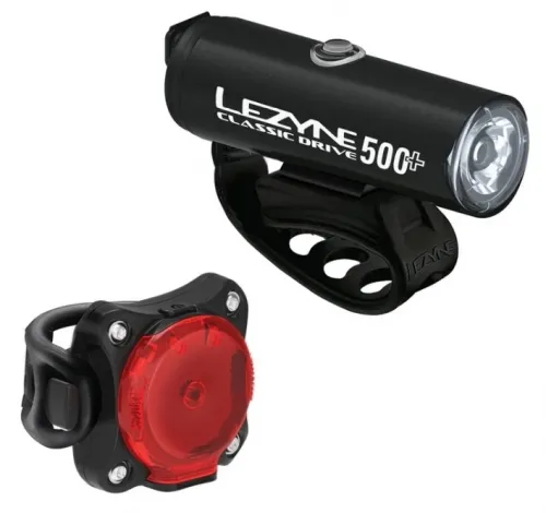 Комплект світла Lezyne CLASSIC DRIVE 500+ / ZECTO DRIVE 200+ satin black (Y17)