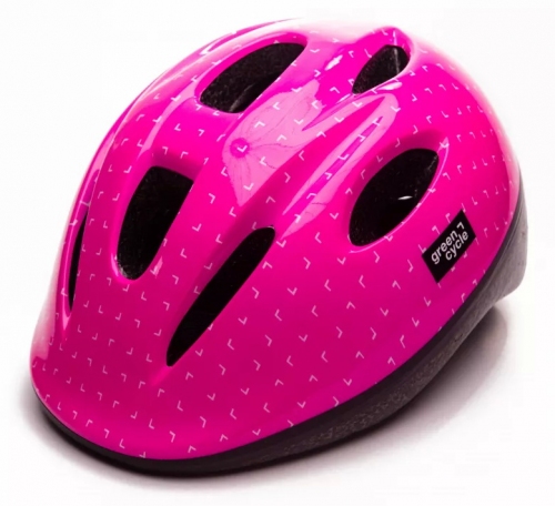 Шлем детский Green Cycle MIA розово-белый лак