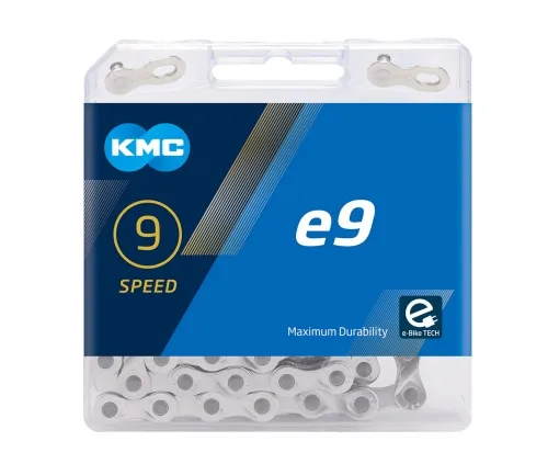 Ланцюг KMC e9 Silver 9-speed 122 links + замок