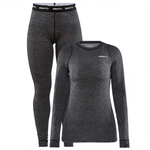 Термобелье комплект женское Craft Wool Merino SET W black melange (1909710-998000)