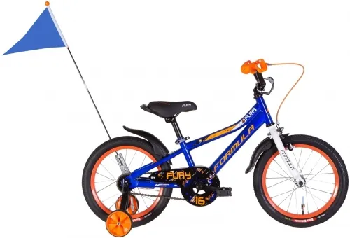 Велосипед 16 Formula FURY (2022) синий с оранжевым