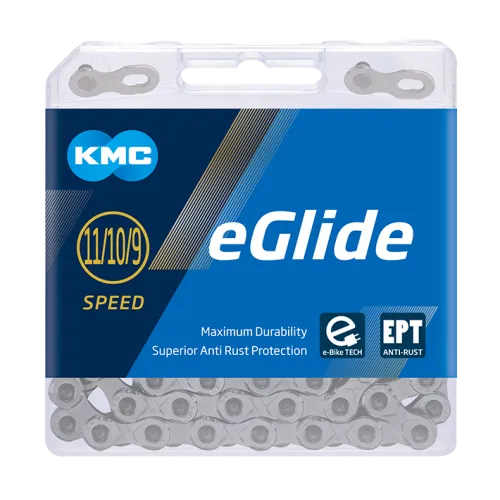 Цепь KMC eGlide EPT CUES 11/10/9-speed 132 links + замок