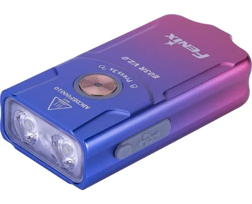 Фонарь наключный Fenix ​​E03R V2.0 purple (подарочная упаковка)