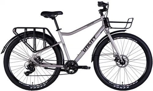 Велосипед 27.5 Dorozhnik UTILITY DD CS (2025) сірий 