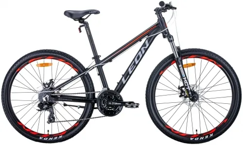 Велосипед 26 Leon SUPER JUNIOR AM DD (2020) черно-оранжевый с серым (м)