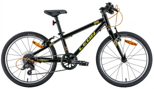 Велосипед 20 Leon GO 7 Vbr (2022) чорний з жовтим