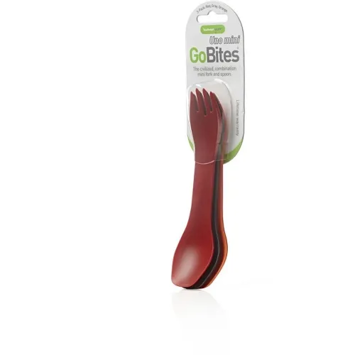 Ложко-виделка Humangear GoBites Uno Mini 3-Pack Red Gray Orange (червоний, сірий, оранжевий)