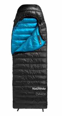 Спальный мешок Naturehike CW400 NH18C400-D (5°C) 210 см M, black/blue