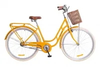 Велосипед 28" Dorozhnik Retro с корзиной, оранжевый матовый 2018
