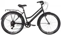 Велосипед 26" Discovery PRESTIGE WOMAN Vbr (2022) черный (м) с багажником и крыльями