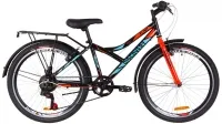 Велосипед 24" Discovery FLINT MC Vbr 2019 черно-синий с оранжевым