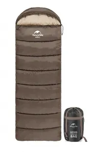 Спальный мешок Naturehike U150 NH20MSD07 (11°C) 220 см (левый), brown