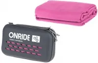 Рушник з мікрофібри ONRIDE Wipe 20 (120х60 см) рожевий у кейсі