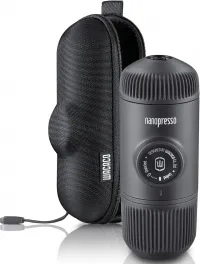 Портативна еспресо-кавоварка Wacaco Nanopresso з чохлом, grey