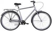 Велосипед 28" Dorozhnik COMFORT MALE Velosteel (2022) сірий з багажником та крилами