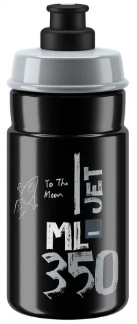 Фляга ELITE Jet, 350ml, black/grey logo
