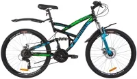Велосипед 26" Discovery CANYON DD 2019 черно-синий с зеленым