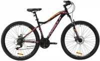 Велосипед 27.5" Formula MYSTIQUE 1.0 DD черно-оранжевый с сиреневым (матовый) (2020)
