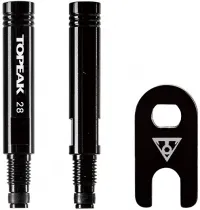 Подовжувач Topeak Valve Extender, aluminum, for extending 28mm of two piece type Presta Valve, 2 pcs, including one alloy Valve Core Tool