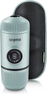 Портативна еспресо-кавоварка Wacaco Nanopresso з чохлом, blue